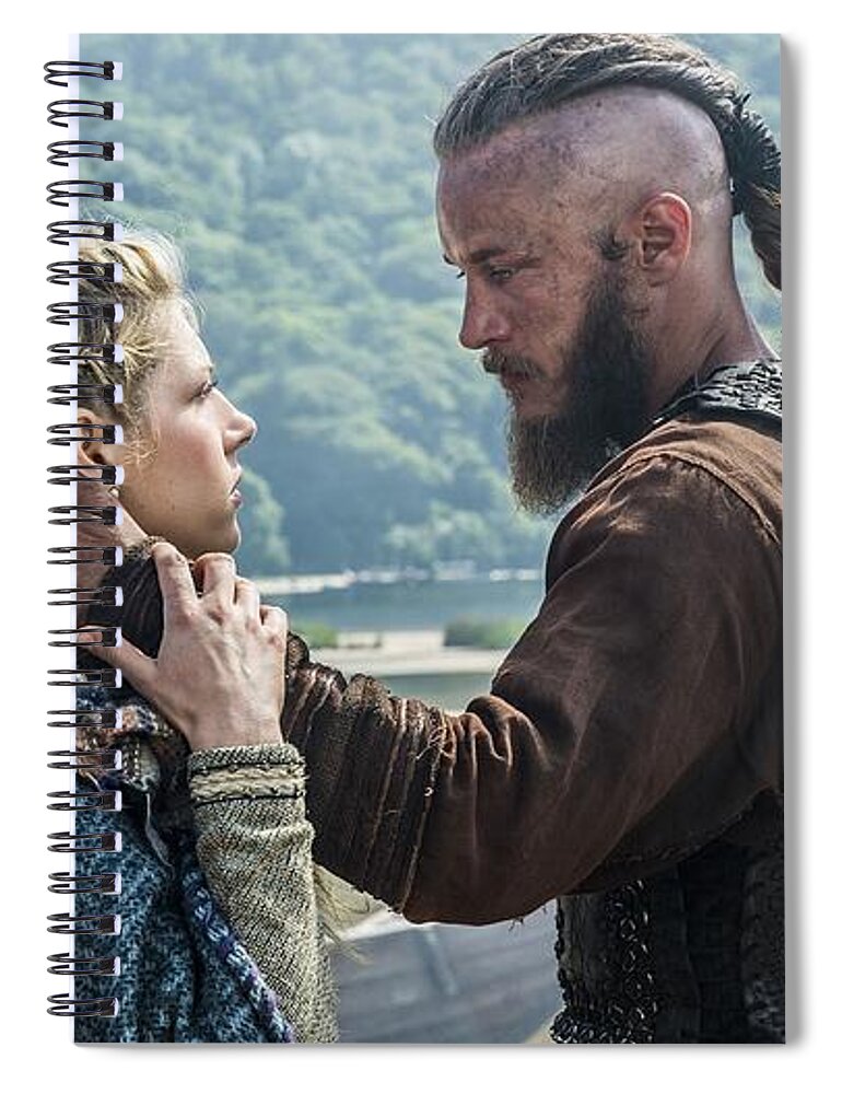 Vikings Spiral Notebook featuring the digital art Vikings #3 by Super Lovely