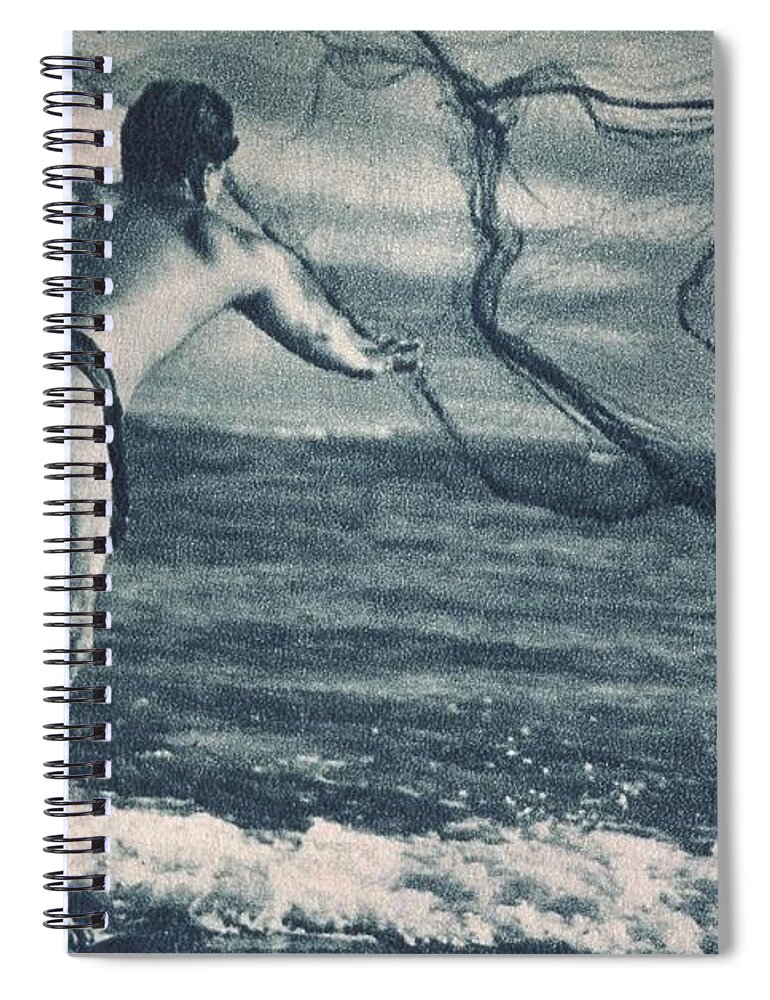 1938 Spiral Notebook featuring the painting Vintage Hawaiian Art #3 by Hawaiian Legacy Archive - Printscapes