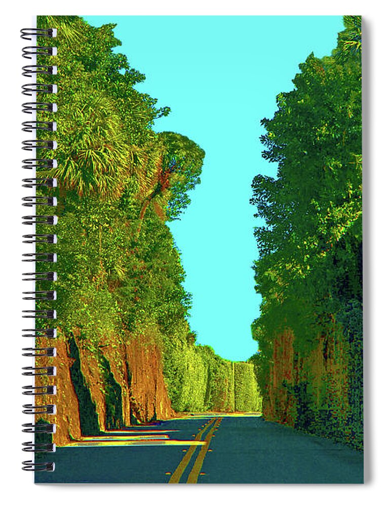 Paintings Spiral Notebook featuring the digital art 34- Enchanted Highway by Joseph Keane