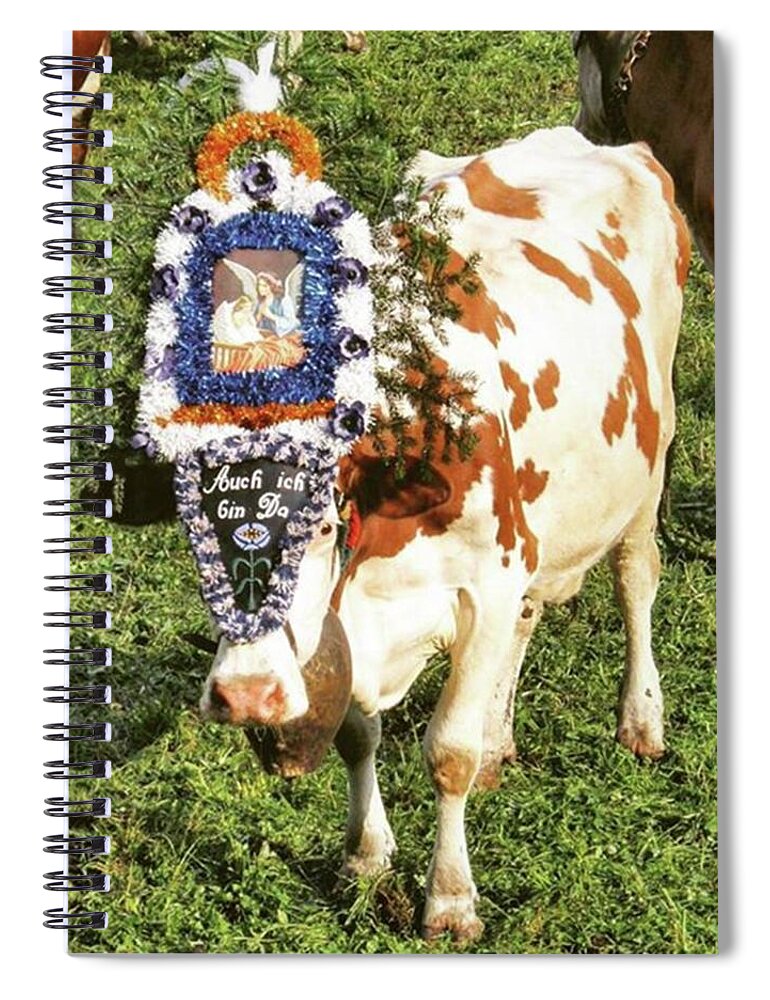 Cow Spiral Notebook featuring the photograph Transhumance by Roxana Pereni