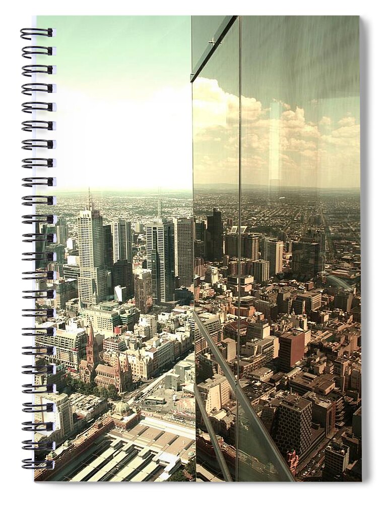 City Spiral Notebook featuring the photograph City #35 by Jackie Russo