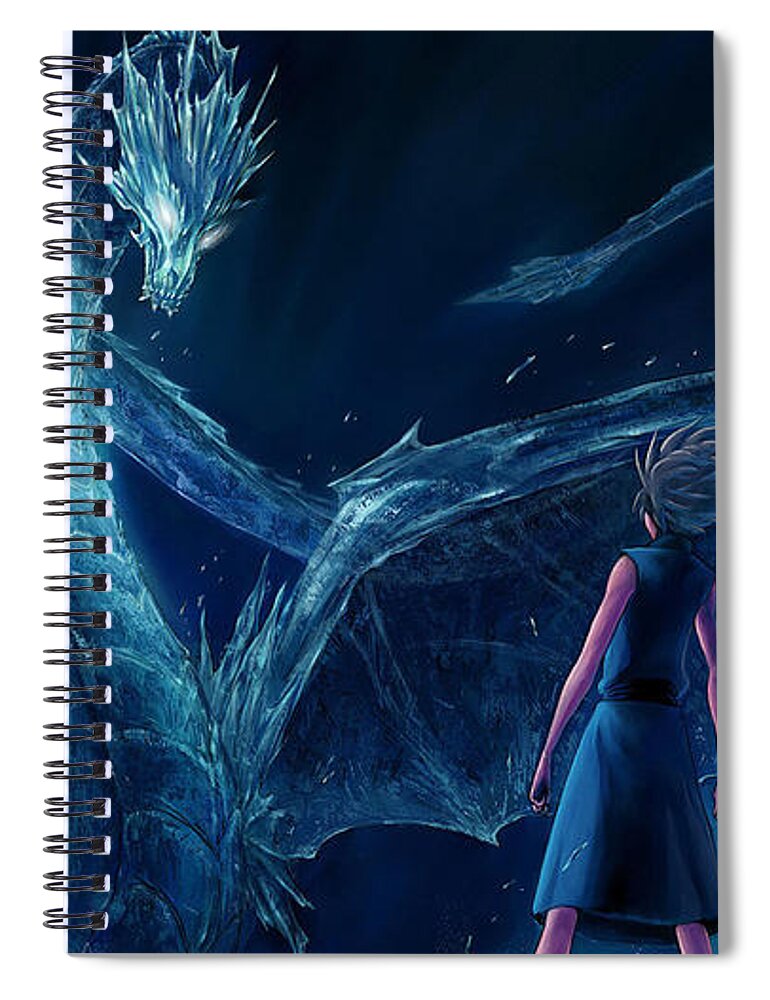 Dragon Spiral Notebook featuring the digital art Dragon #35 by Super Lovely