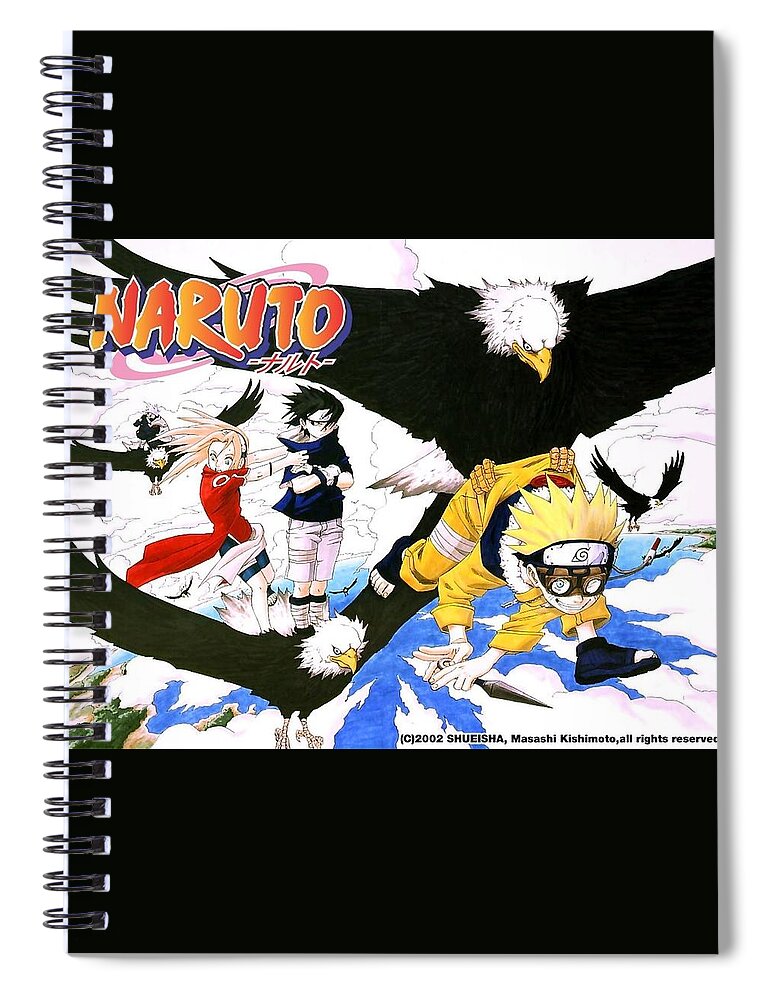 Naruto Spiral Notebook featuring the digital art Naruto #36 by Super Lovely