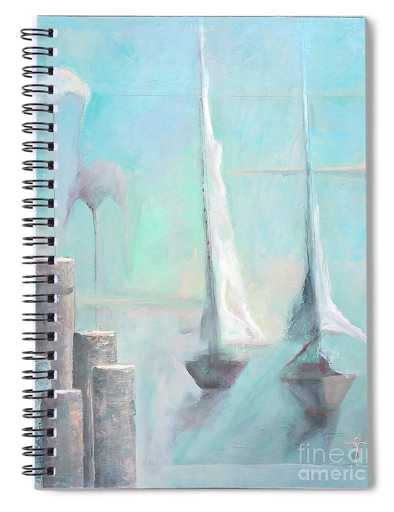  Spiral Notebook featuring the painting A Morning Memory by James Lanigan Thompson MFA