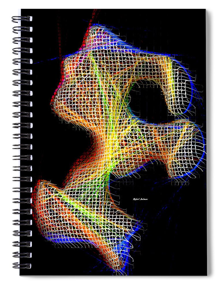 Rafael Salazar Spiral Notebook featuring the digital art 3D Abstract 711 by Rafael Salazar