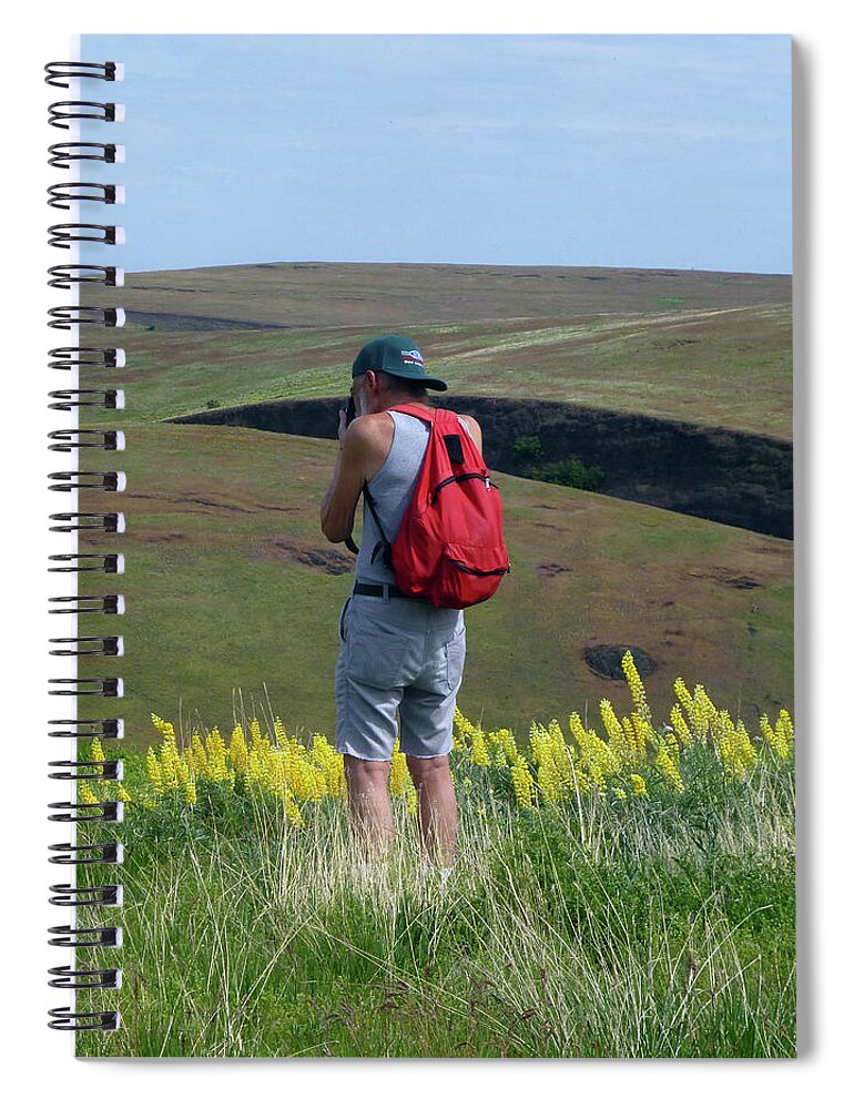 Ed Cooper Spiral Notebook featuring the photograph 3DA5759-DC Ed Cooper Photographing Lupine by Ed Cooper Photography