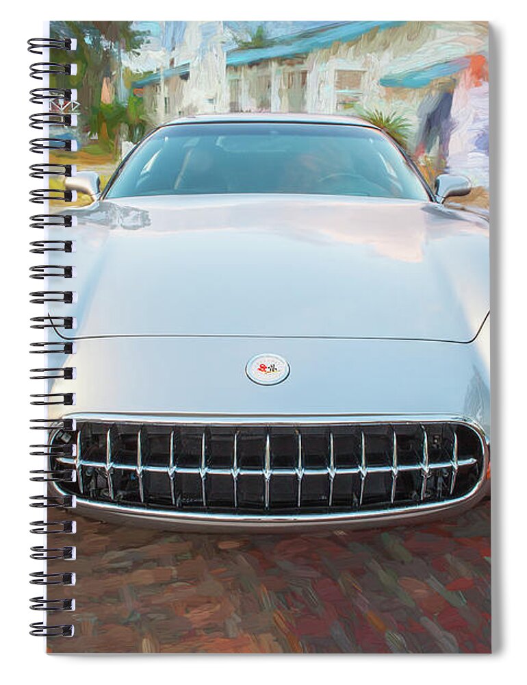 1954 Corvette Spiral Notebook featuring the photograph 1954 Corvette Nomad #4 by Rich Franco