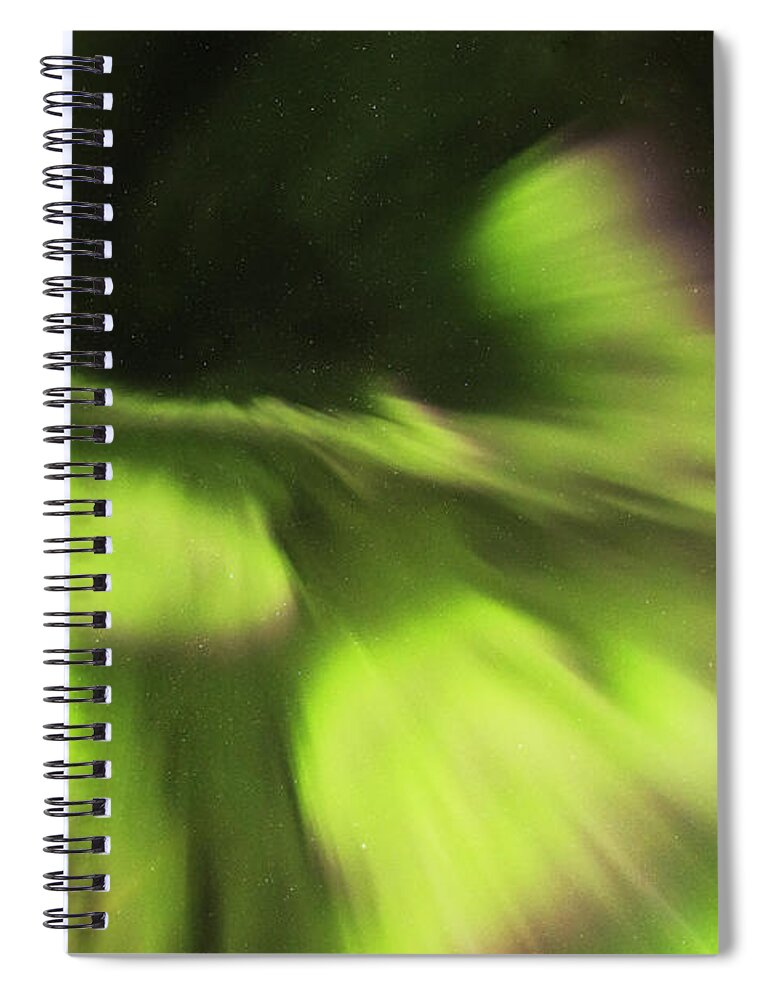 Iceland Spiral Notebook featuring the photograph Abstract Aurora #4 by Gunnar Orn Arnason