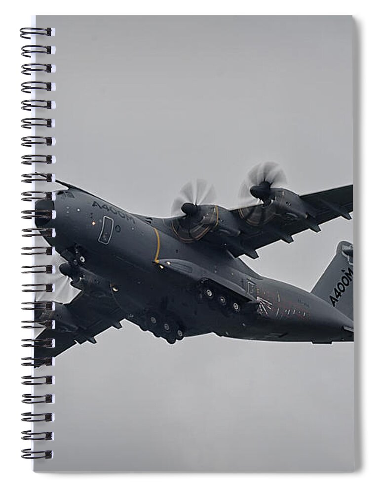 Transportation Spiral Notebook featuring the photograph Airbus A400M #4 by Shirley Mitchell