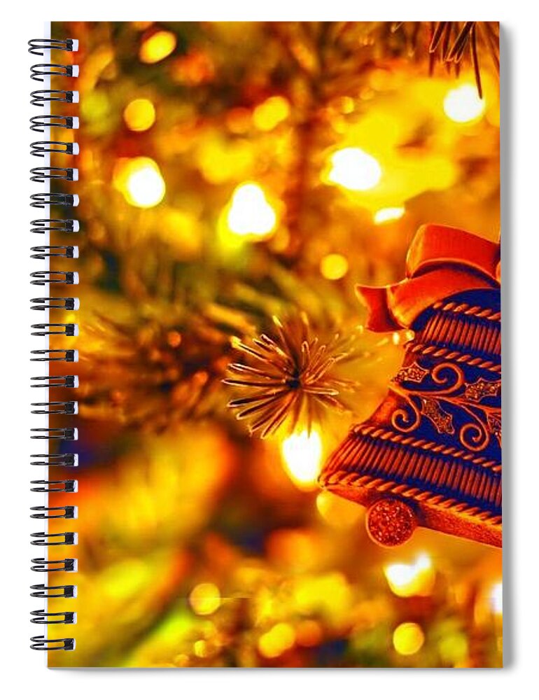 Christmas Spiral Notebook featuring the digital art Christmas #4 by Maye Loeser