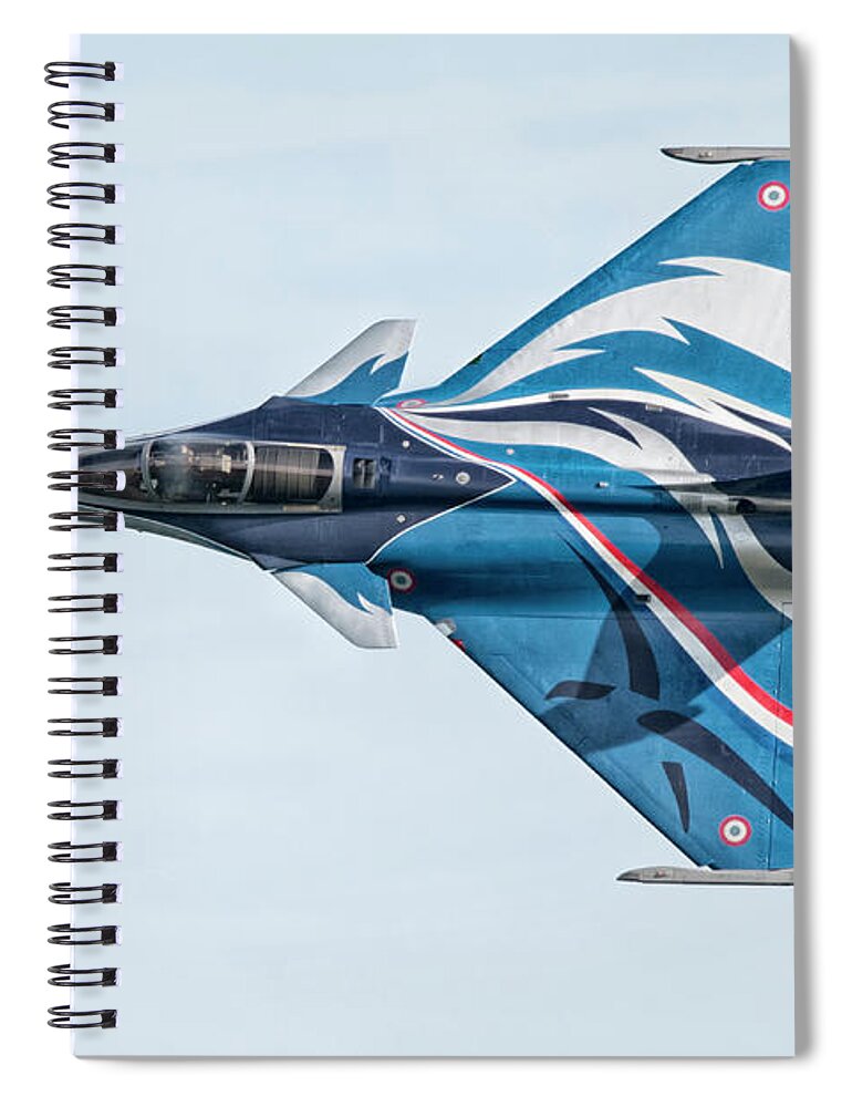Rafale Spiral Notebook featuring the photograph Dassault Rafale #4 by Airpower Art