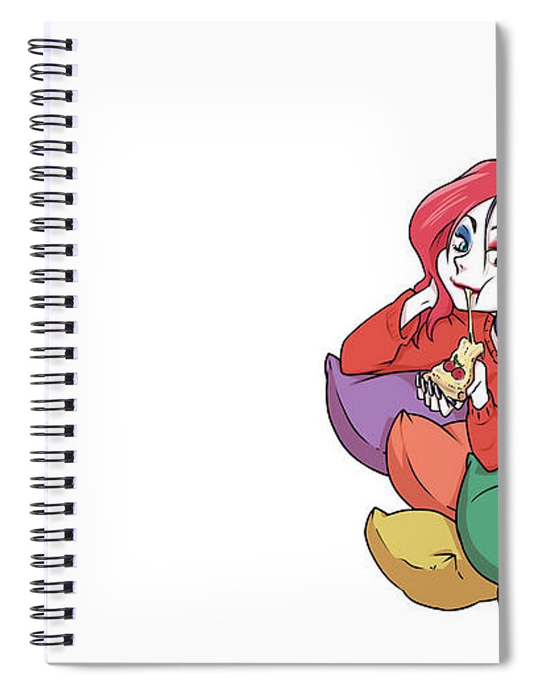 Harley Quinn Spiral Notebook featuring the digital art Harley Quinn #4 by Super Lovely