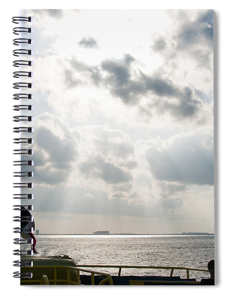 Mexico Quintana Roo Spiral Notebook featuring the digital art On The Way to Isla Muheres #4 by Carol Ailles