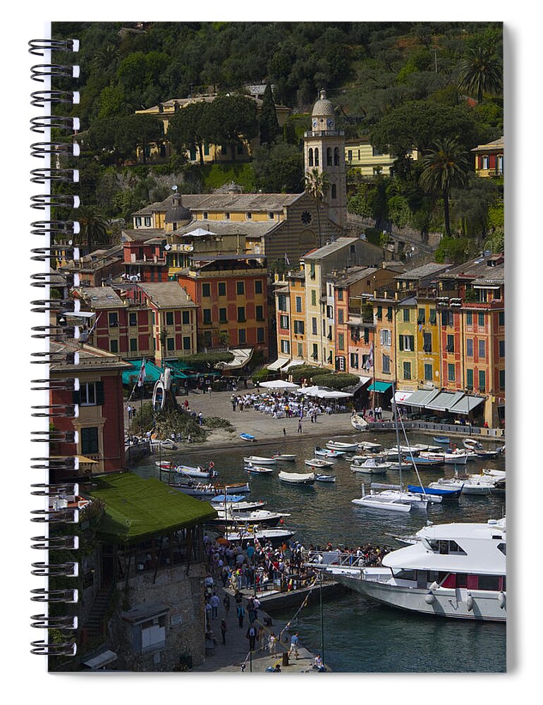 Portofino Spiral Notebook featuring the photograph Portofino in the Italian Riviera in Liguria Italy #4 by David Smith