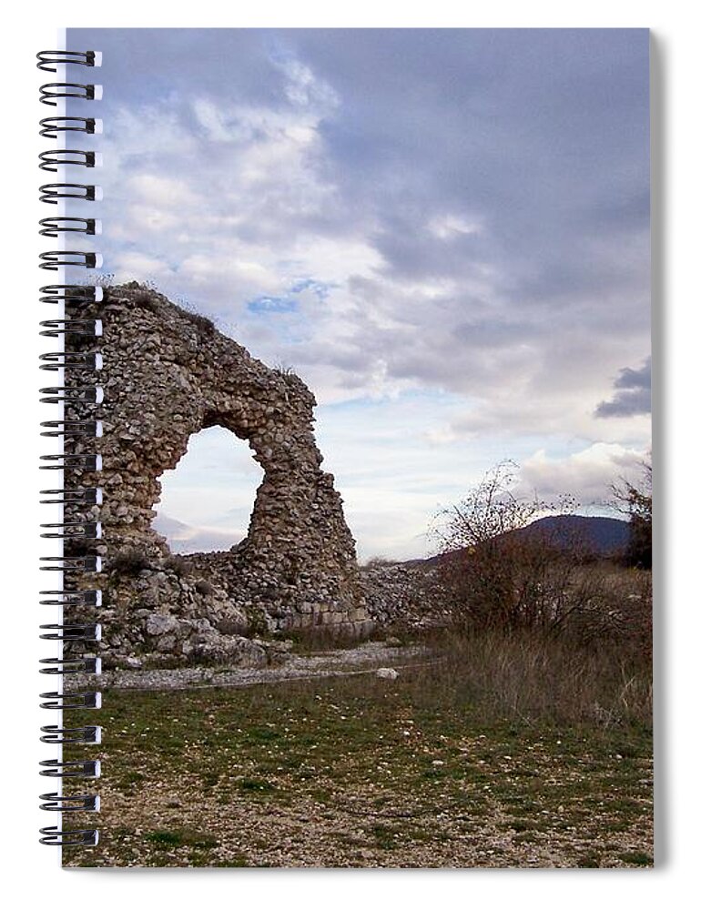 Old Stones Spiral Notebook featuring the photograph Roman Ruins #4 by Judy Kirouac