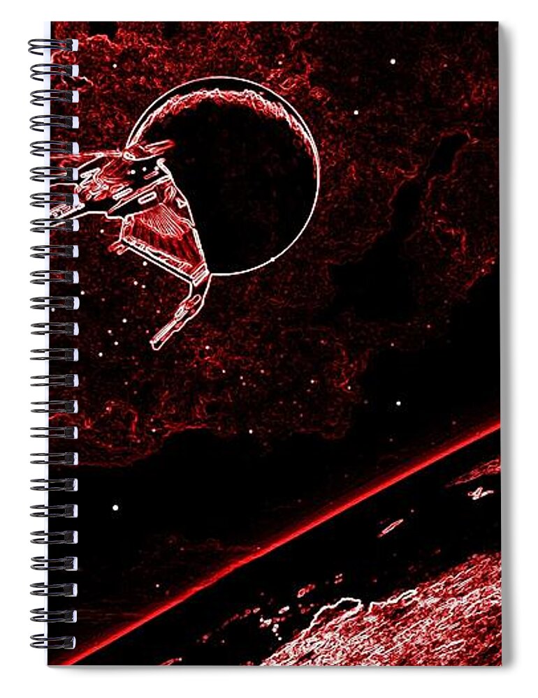 Abstract Spiral Notebook featuring the digital art Abstract #40 by Super Lovely
