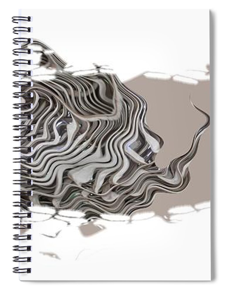 Abstract Spiral Notebook featuring the digital art 401k by Ronald Bissett