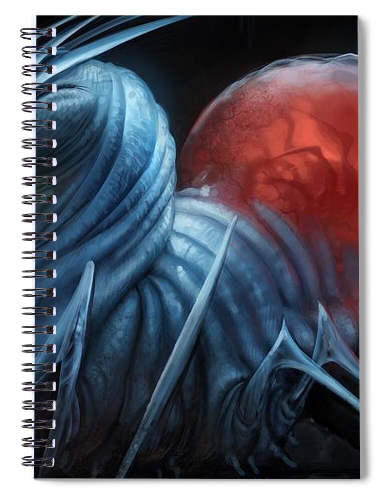 Creature Spiral Notebook featuring the digital art Creature #43 by Super Lovely