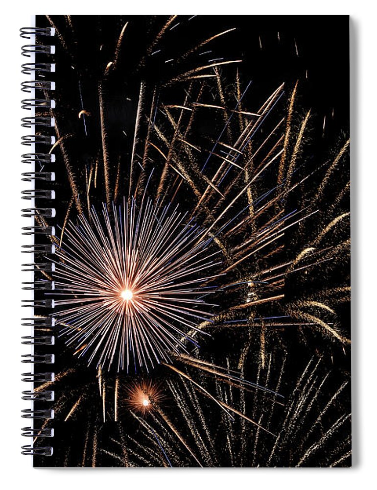 4th Of July Spiral Notebook featuring the photograph 4th of July Fireworks 1 by Joni Eskridge