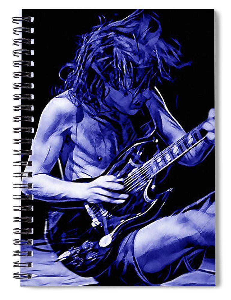 Acdc Spiral Notebook featuring the mixed media ACDC Collection #2 by Marvin Blaine