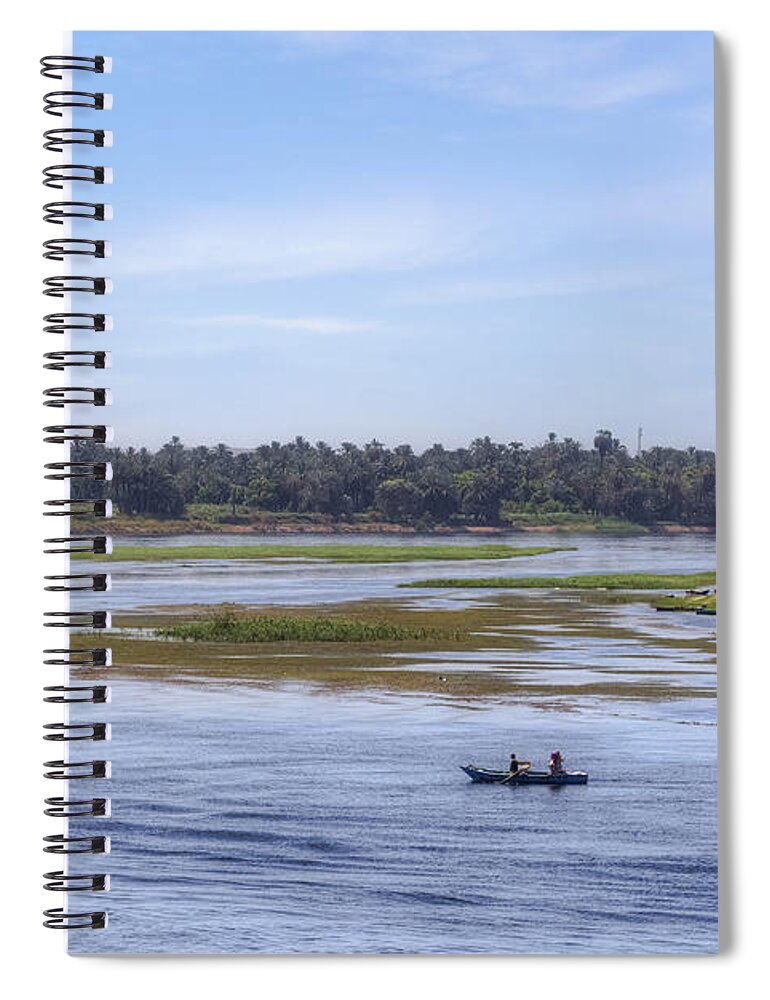 Nile Spiral Notebook featuring the photograph Nile Valley in Egypt #5 by Joana Kruse