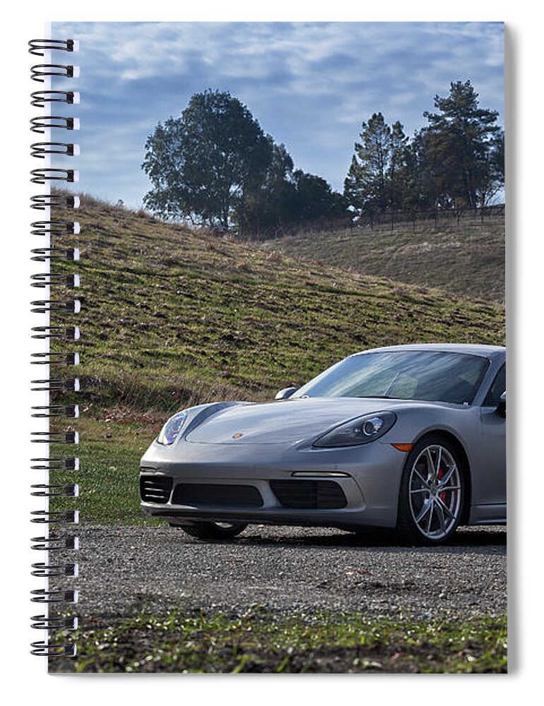 Cars Spiral Notebook featuring the photograph #Porsche #718Cayman S #Print #5 by ItzKirb Photography