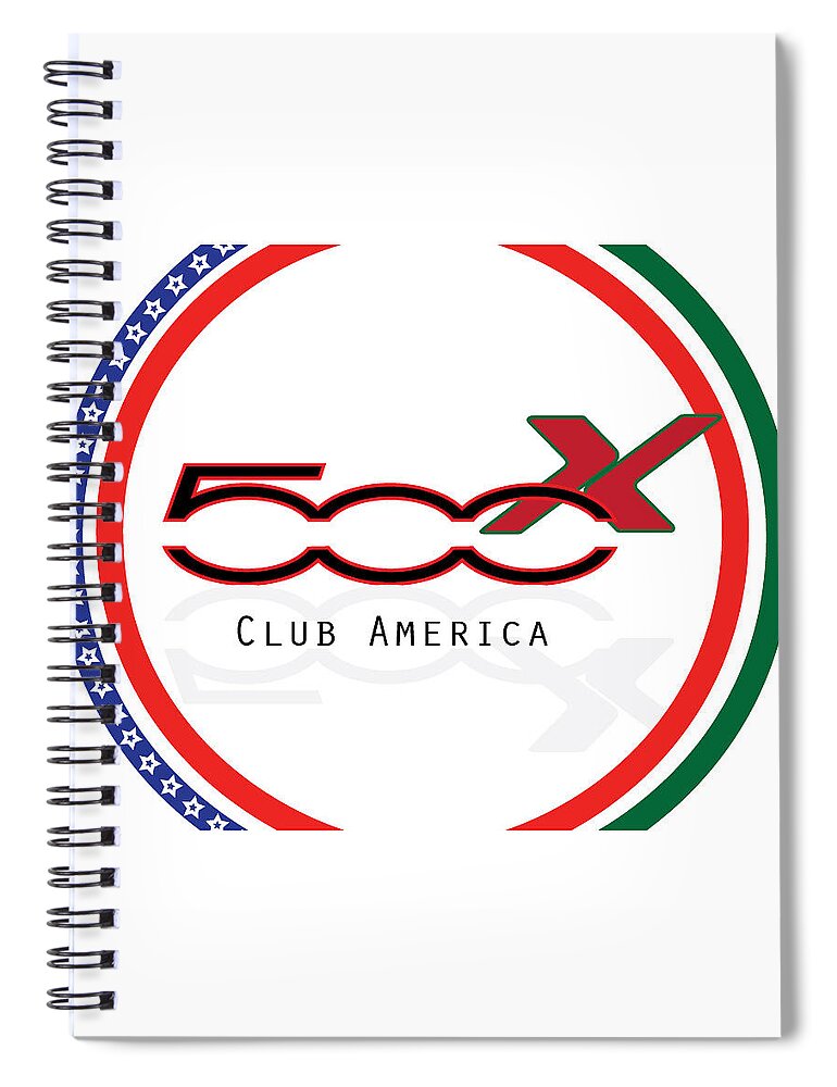 500x Spiral Notebook featuring the digital art 500x Club America by Darrell Foster