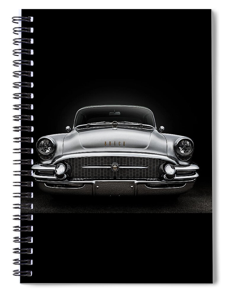 Silver Spiral Notebook featuring the digital art 55 Buick Super by Douglas Pittman