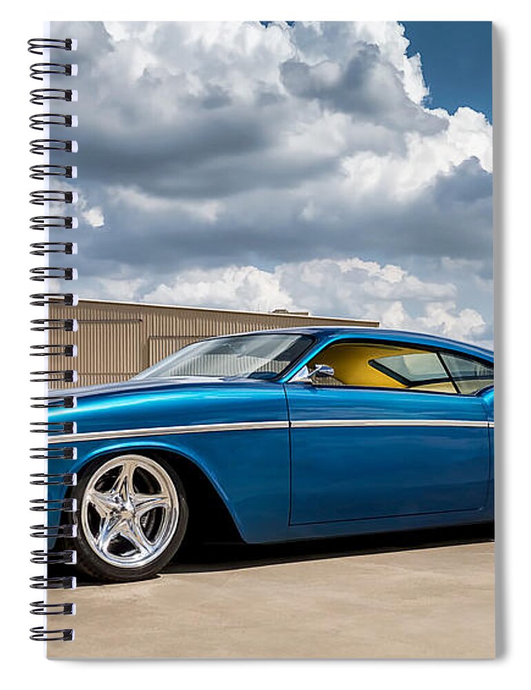 Car Spiral Notebook featuring the digital art '57 Chevy Custom #57 by Douglas Pittman