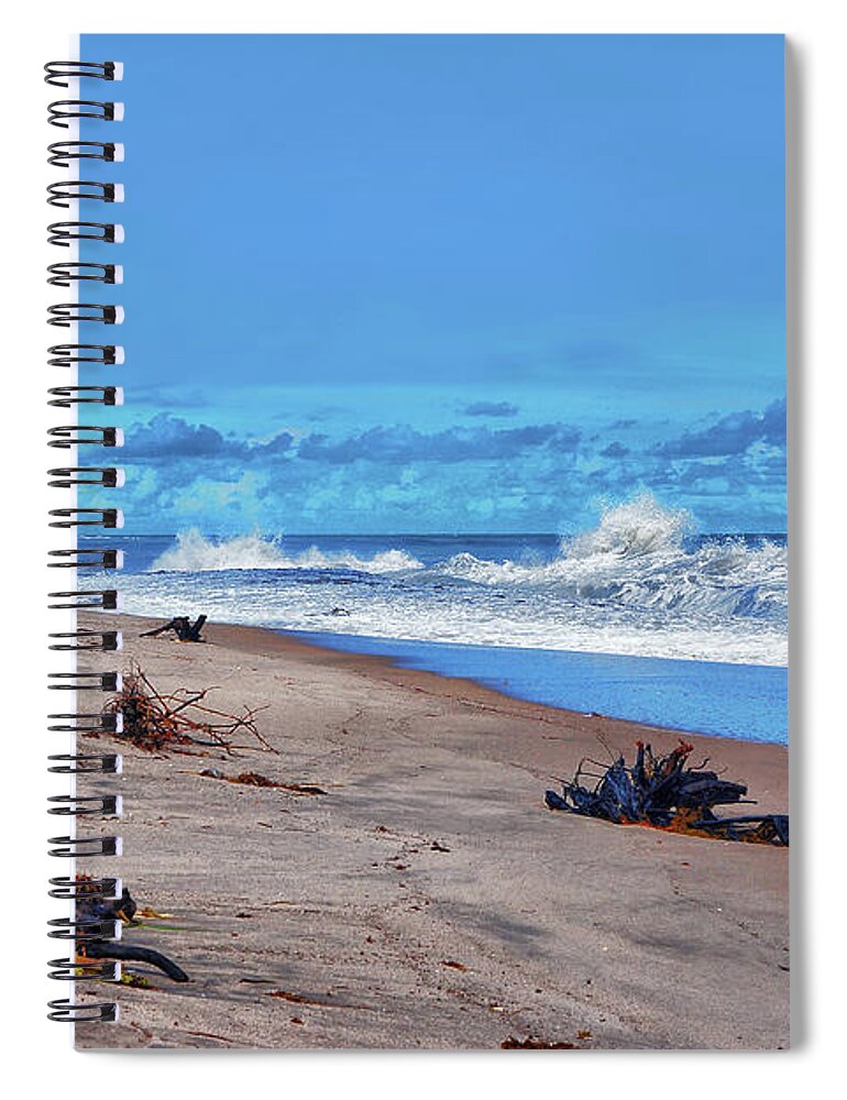 Singer Island Spiral Notebook featuring the photograph 58- Sapphire Surf by Joseph Keane