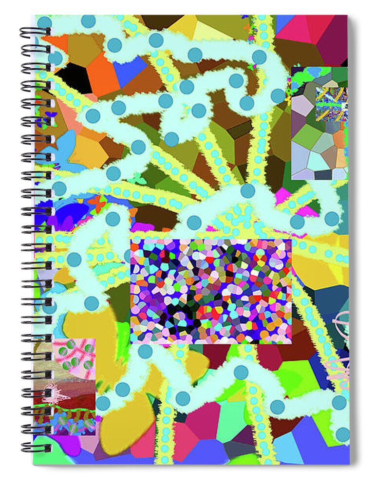 Walter Paul Bebirian Spiral Notebook featuring the digital art 6-19-2015eabcdefghijklm by Walter Paul Bebirian
