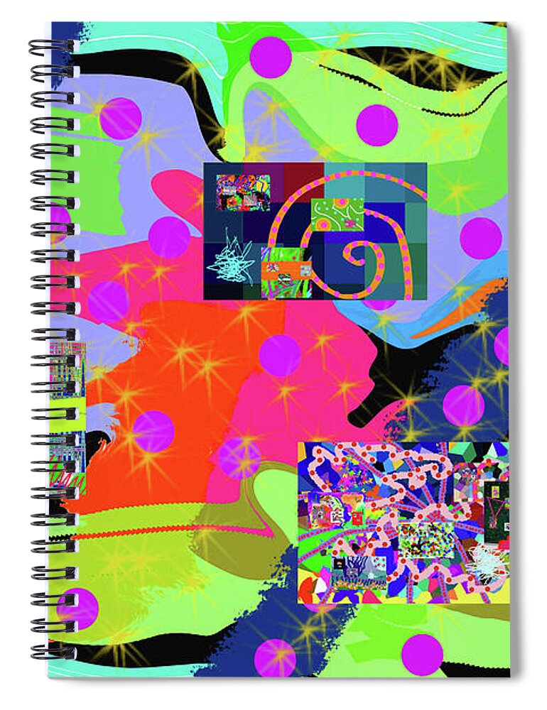 Walter Paul Bebirian Spiral Notebook featuring the digital art 6-19-2015fabcdefghijklmnopqrtuvwxyzabcdefg by Walter Paul Bebirian