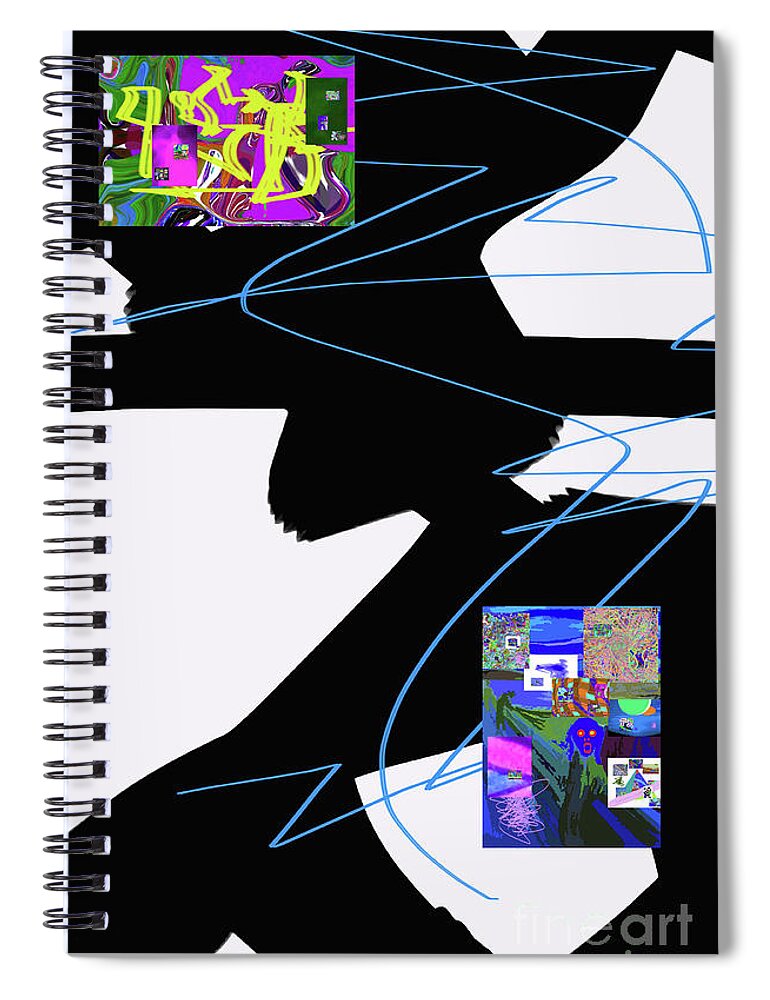 Walter Paul Bebirian Spiral Notebook featuring the digital art 6-22-2015dabcdef by Walter Paul Bebirian