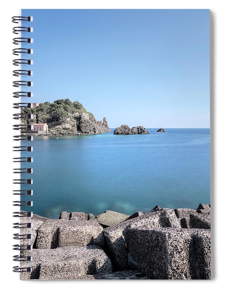 Aci Trezza Spiral Notebook featuring the photograph Aci Trezza - Sicily #6 by Joana Kruse