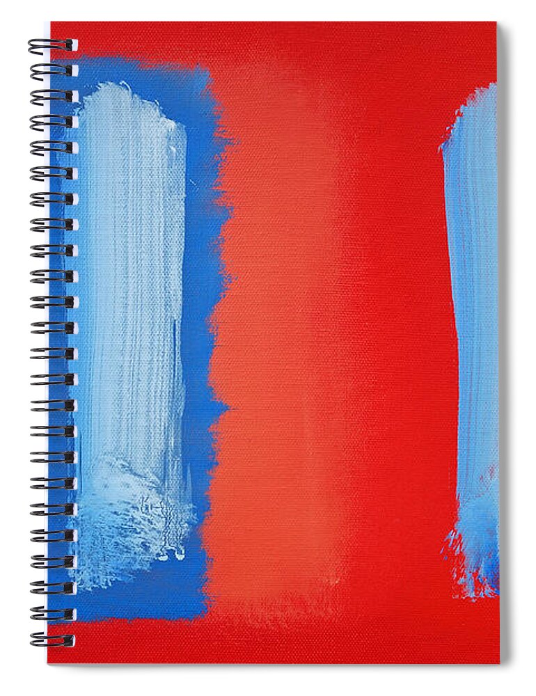 Red Spiral Notebook featuring the painting Figures In A Souk #6 by Charles Stuart