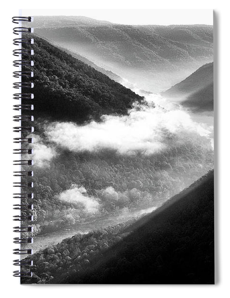 Grandview Spiral Notebook featuring the photograph Grandview New River Gorge #6 by Thomas R Fletcher