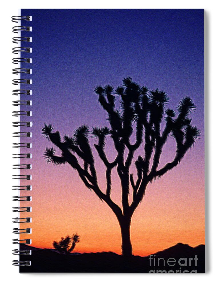 Nature Spiral Notebook featuring the photograph Joshua Tree with Special Effects #6 by Jim Corwin
