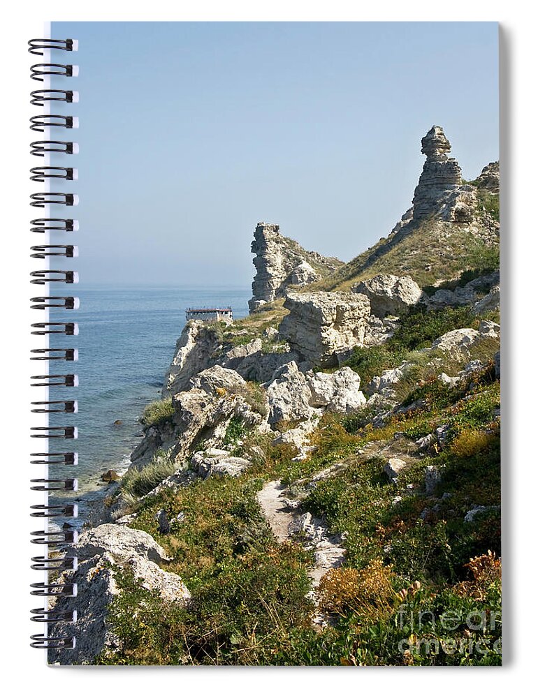 Sea Spiral Notebook featuring the photograph Tarhankut, Crimea #6 by Irina Afonskaya