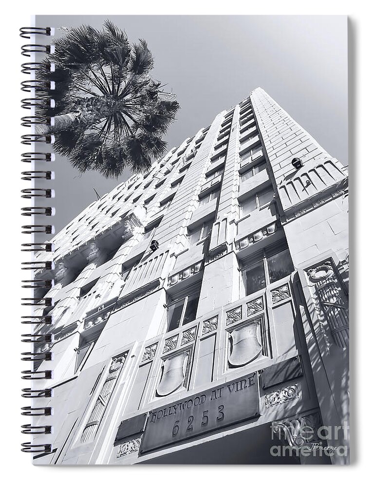 Hollywood And Vine Street Spiral Notebook featuring the photograph 6253 Hollywood at Vine by Jennie Breeze