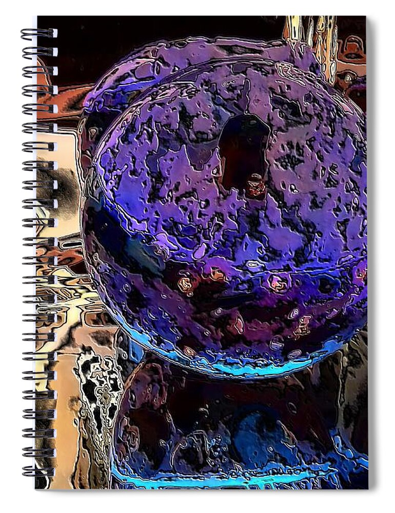 Digital Art Spiral Notebook featuring the digital art Abstract Orgone #66 by Belinda Cox
