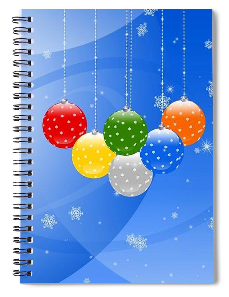Christmas Spiral Notebook featuring the digital art Christmas #67 by Super Lovely
