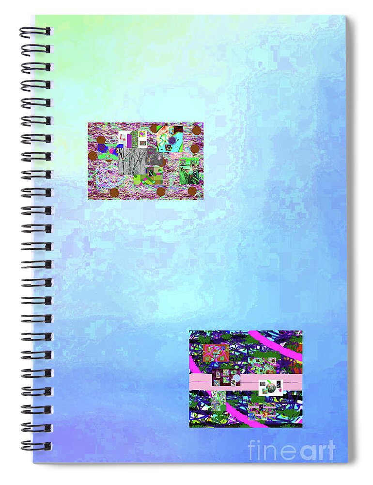 Walter Paul Bebirian Spiral Notebook featuring the digital art 7-18-2015abcdefghijklmno by Walter Paul Bebirian