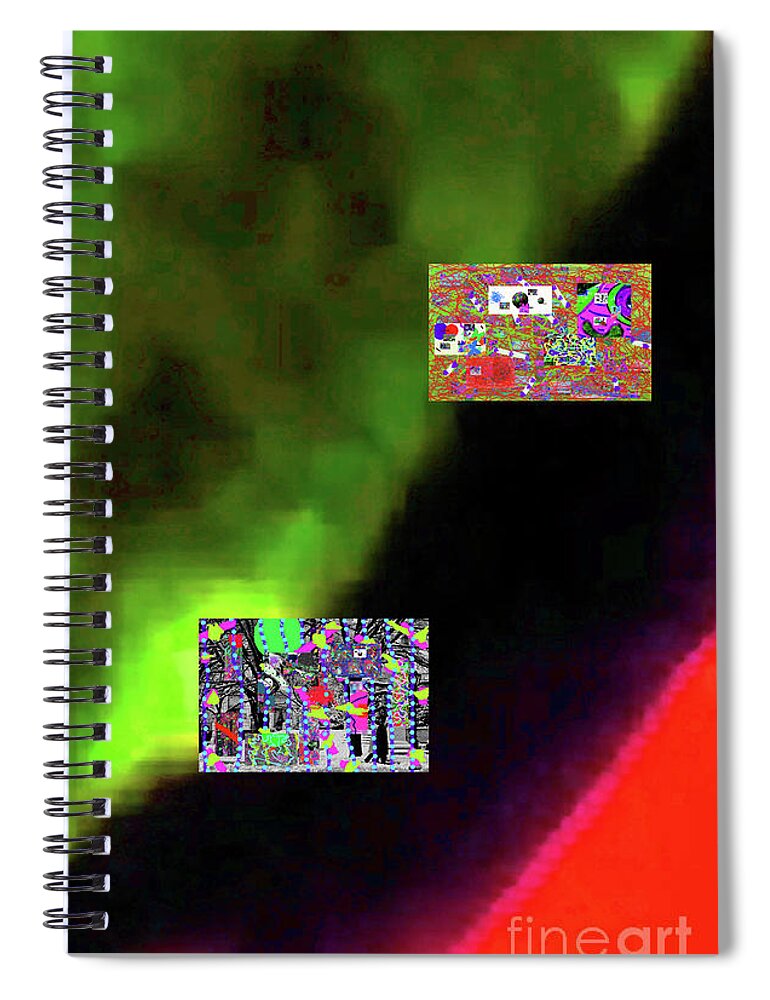 Walter Paul Bebirian Spiral Notebook featuring the digital art 7-25-2015c by Walter Paul Bebirian