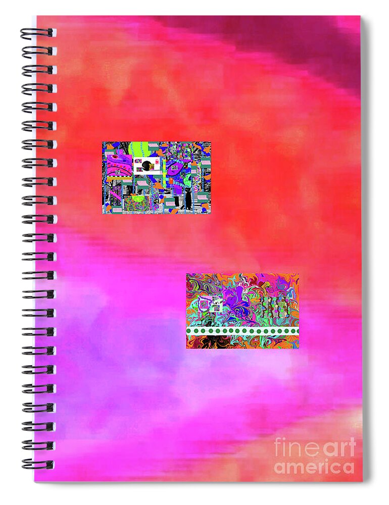 Walter Paul Bebirian Spiral Notebook featuring the digital art 7-25-2015f by Walter Paul Bebirian
