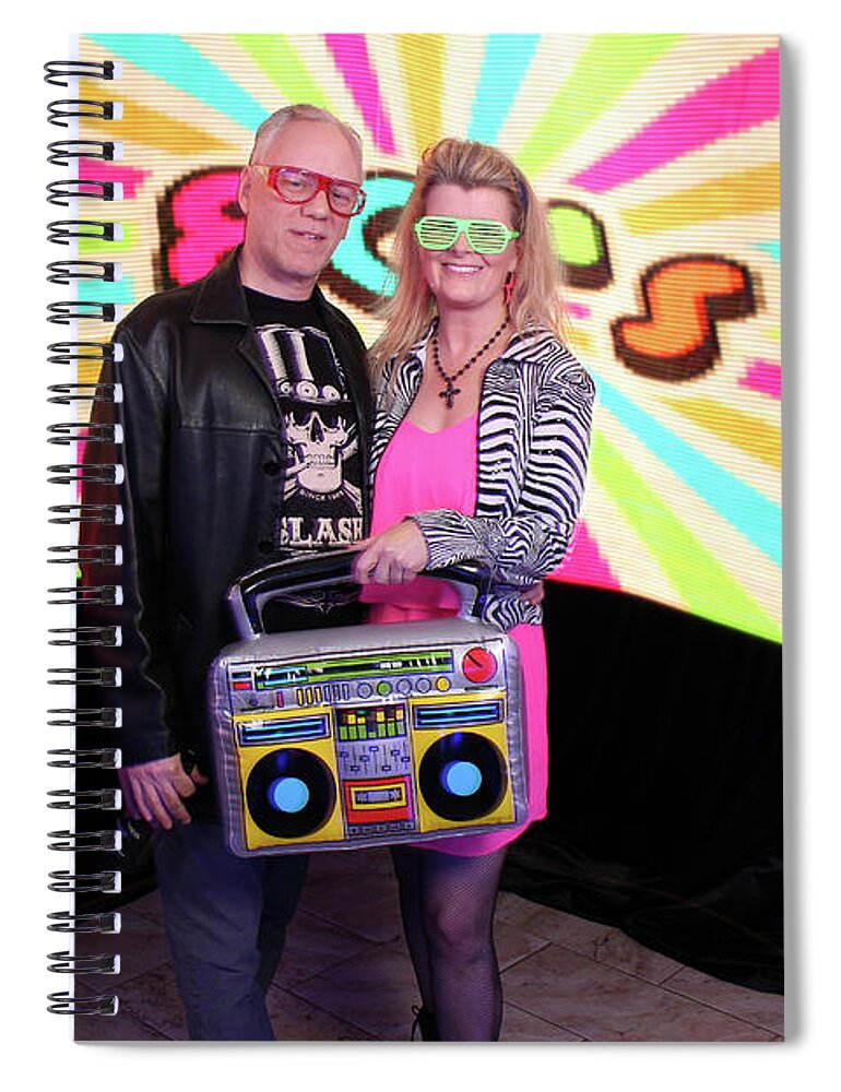  Spiral Notebook featuring the photograph 80's Dance Party at Sterling Events Center #7 by Andrew Nourse