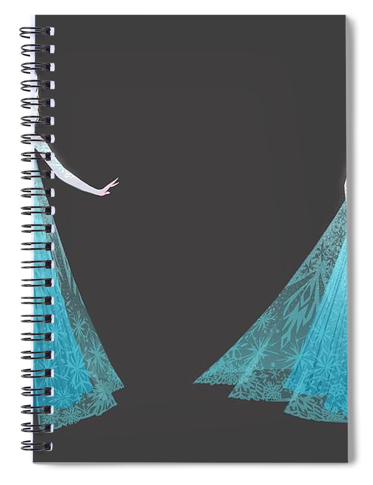 Frozen Spiral Notebook featuring the digital art Frozen #7 by Super Lovely