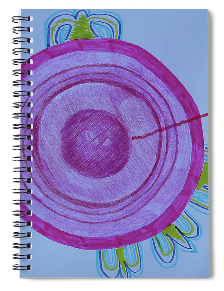 Jesus Spiral Notebook featuring the painting Gods Little Angel #7 by Gloria Ssali