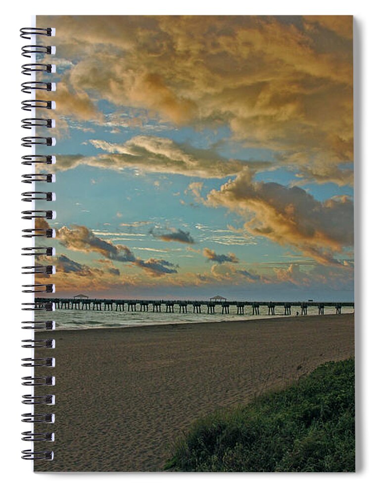  Spiral Notebook featuring the photograph 7- Juno Beach Pier by Joseph Keane