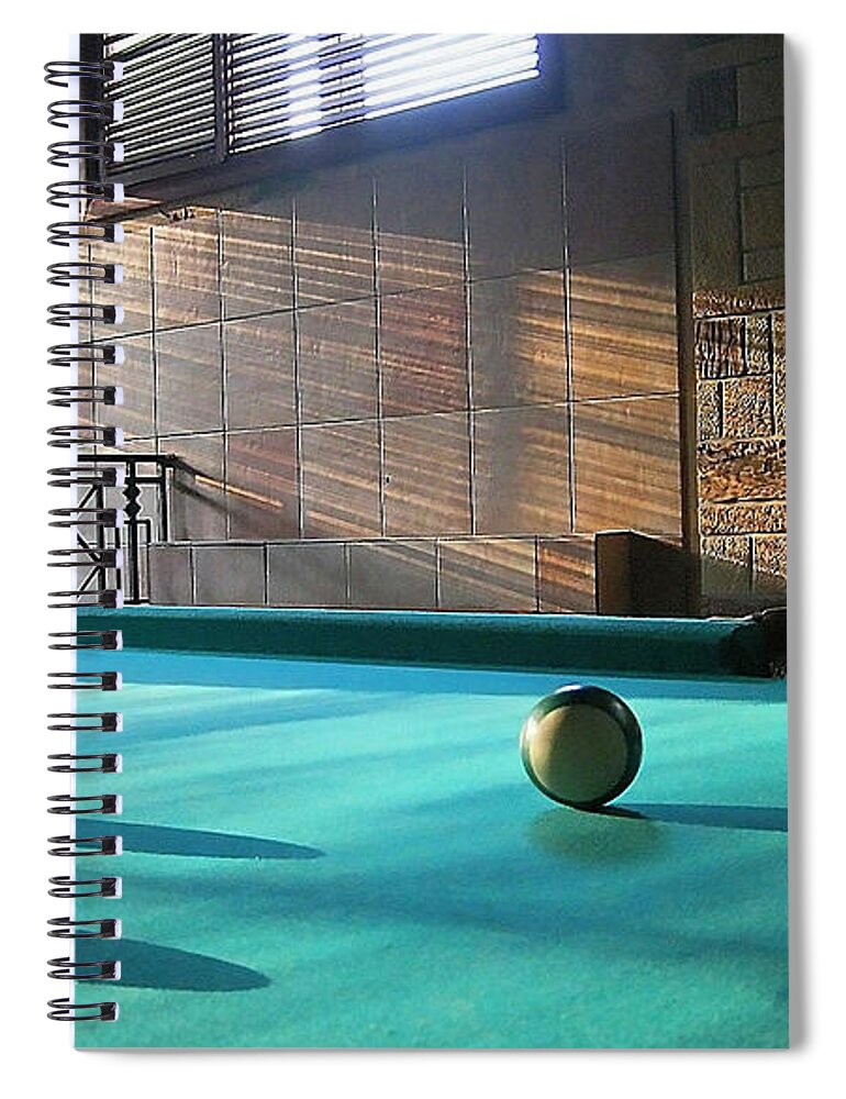 Pool Spiral Notebook featuring the digital art Pool #7 by Super Lovely