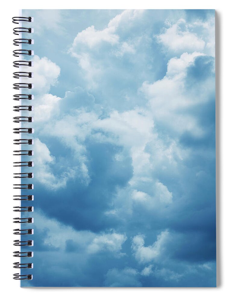 Cloud Spiral Notebook featuring the photograph Clouds #77 by Les Cunliffe